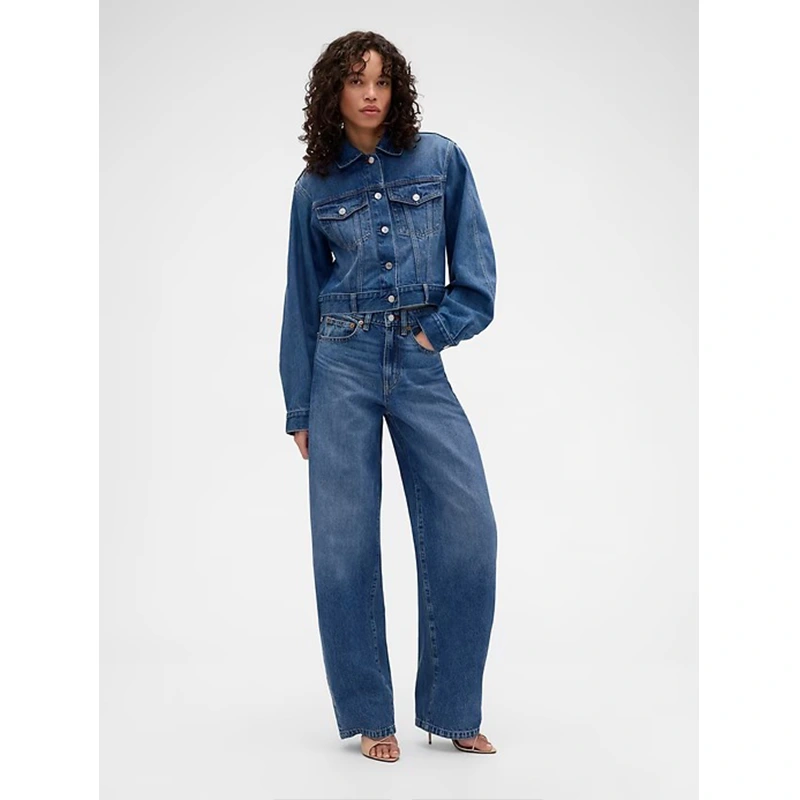 GAP x Victoria Beckham Relaxed Crop Denim Jacket - Image 2