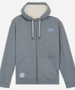 GOAT OG Sherpa Lined Grey Full Zip Hoodie