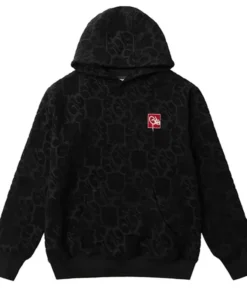 Geedup Jacquard Monogram Black Hoodie