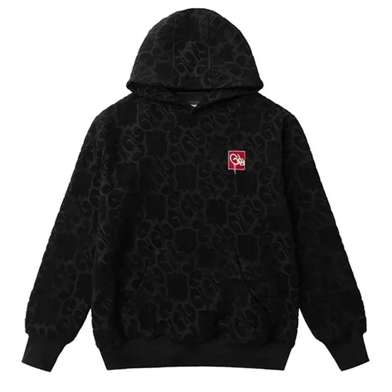 Geedup Jacquard Monogram Black Hoodie
