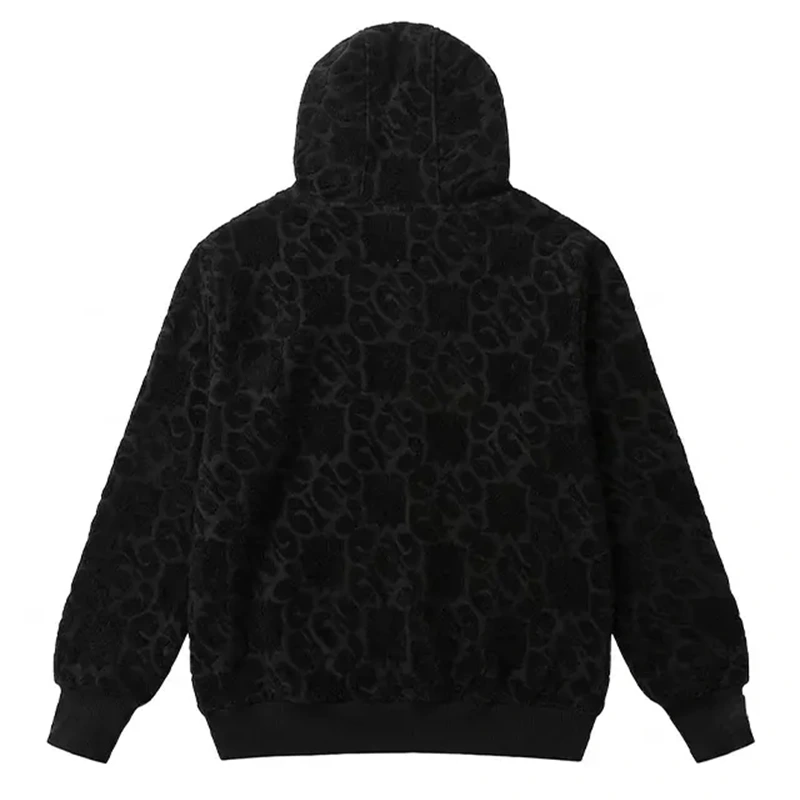 Geedup Jacquard Monogram Black Hoodie - Image 2