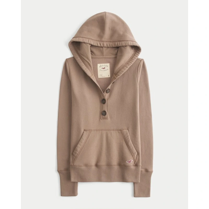 Girls Henley Hoodie from Hollister