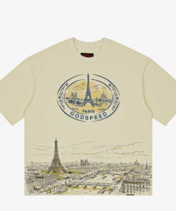 Godspeed Paris Skyline T-shirt