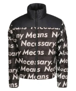 Goku Drip Black Puffer Jacket