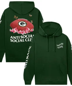 Green Bay Packers AntiSocialSocialClub x NFL Green Impact Blossom Hoodie