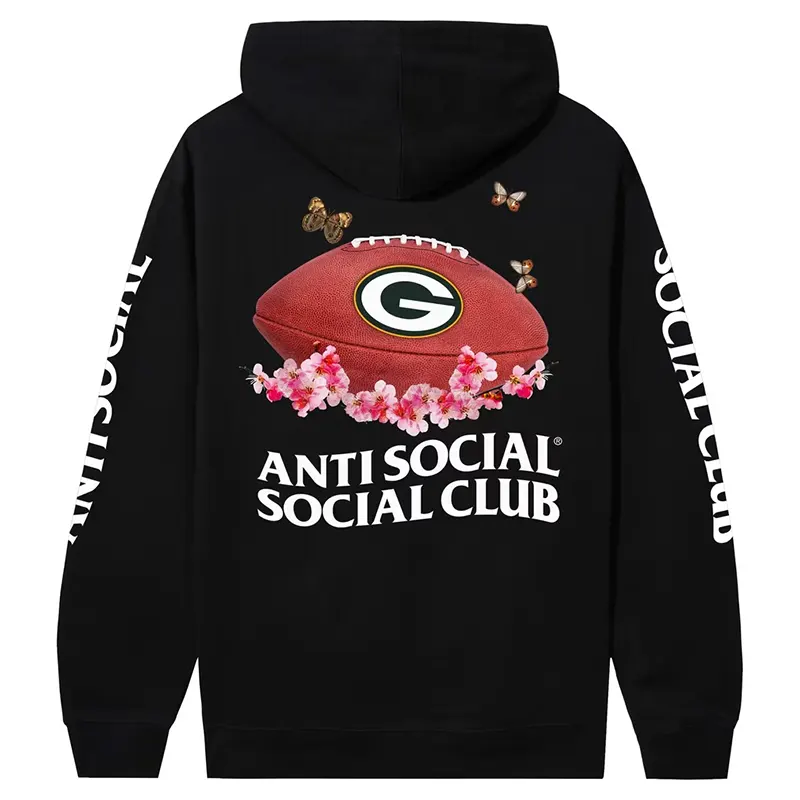 Green Bay Packers AntiSocialSocialClub x NFL Impact Blossom Hoodie - Image 3