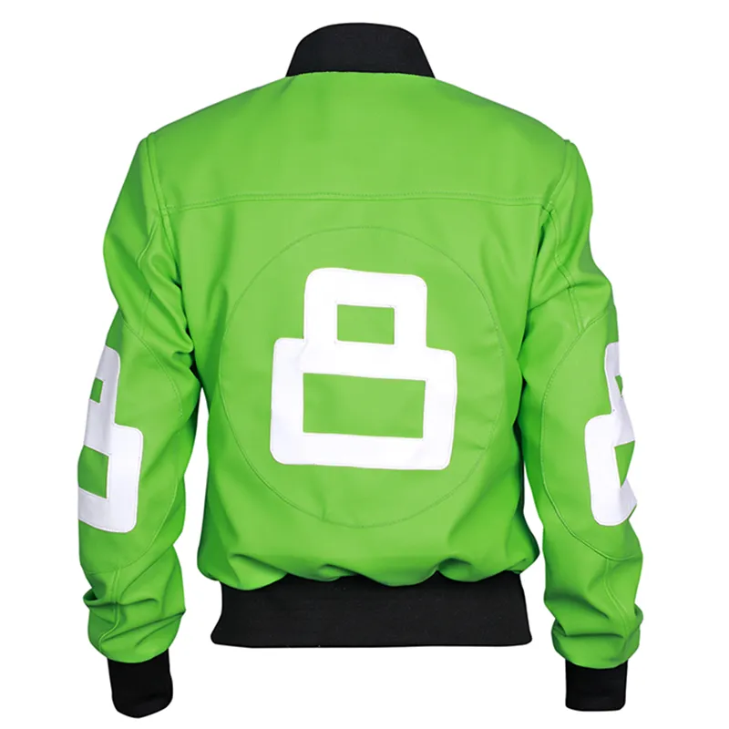 8 Ball Green Bomber Jacket - Image 3