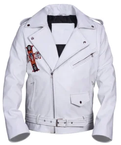 Guns N Roses White Motorcycle Leather Jacket