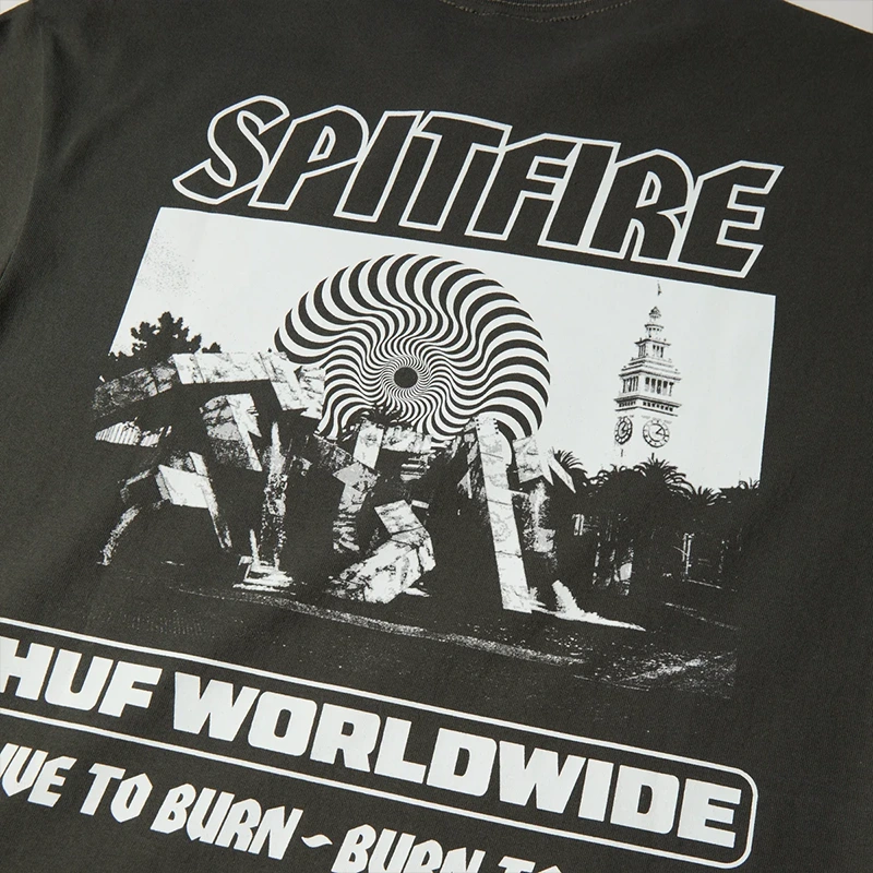 HUF x Spitfire Burn Heavyweight T-Shirt - Image 4