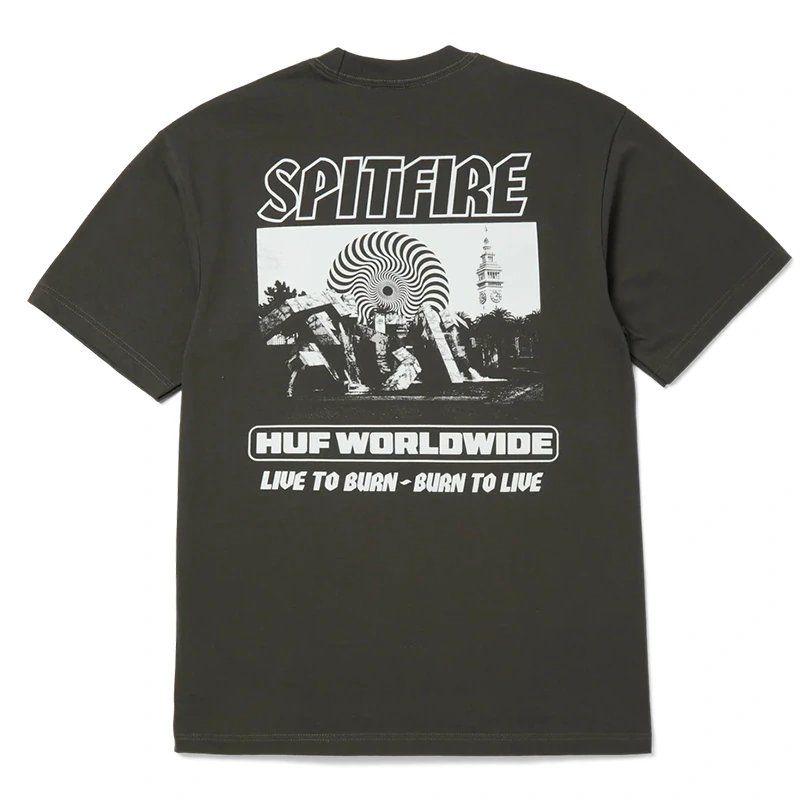 HUF x Spitfire Burn Heavyweight T-Shirt - Image 2
