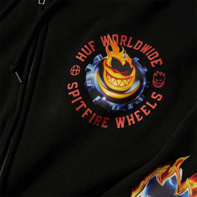 HUF x Spitfire Chrome Head Full-Zip Hoodie - Image 3