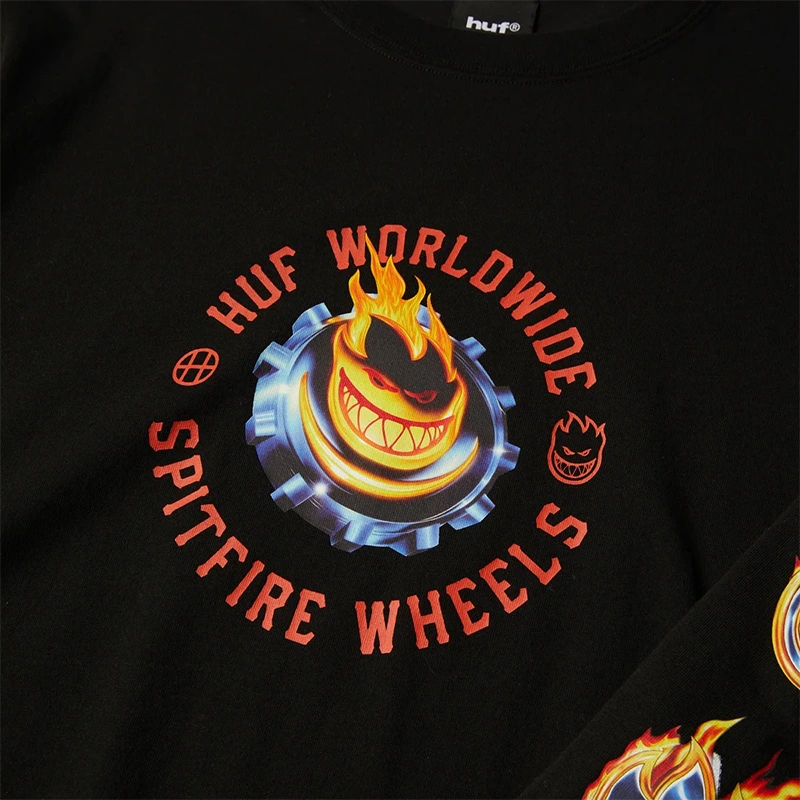 HUF x Spitfire Chrome Head Long Sleeve T-Shirt - Image 3