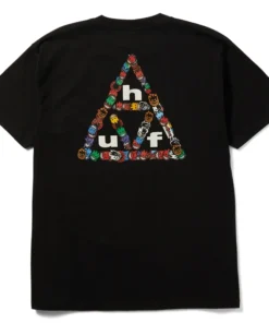 HUF x Spitfire Sticker Black Triple Triangle T-Shirt