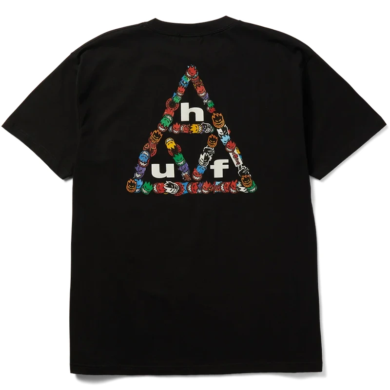 HUF x Spitfire Sticker Black Triple Triangle T-Shirt