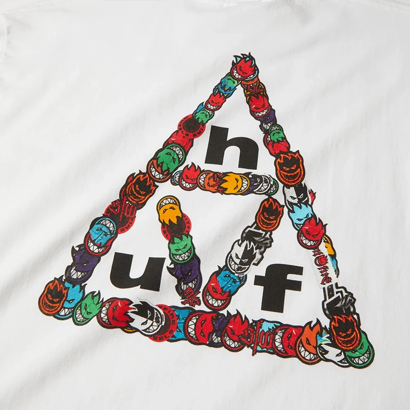 HUF x Spitfire Sticker Triple Triangle T-Shirt - Image 3