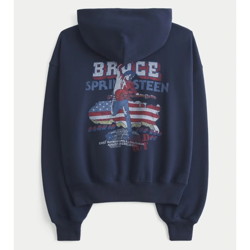 Hollister Girls Feel Good Bruce Springsteen Graphic Classic Hoodie - Image 2