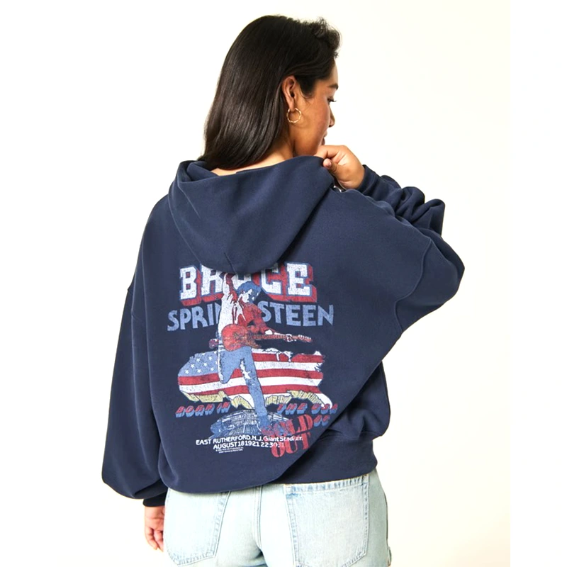 Hollister Girls Feel Good Bruce Springsteen Graphic Classic Hoodie - Image 4