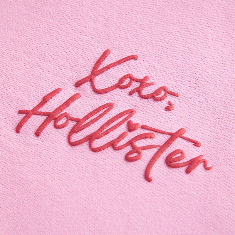 Hollister Girls Feel Good Easy Zip-Up Xoxo Graphic Hoodie - Image 3