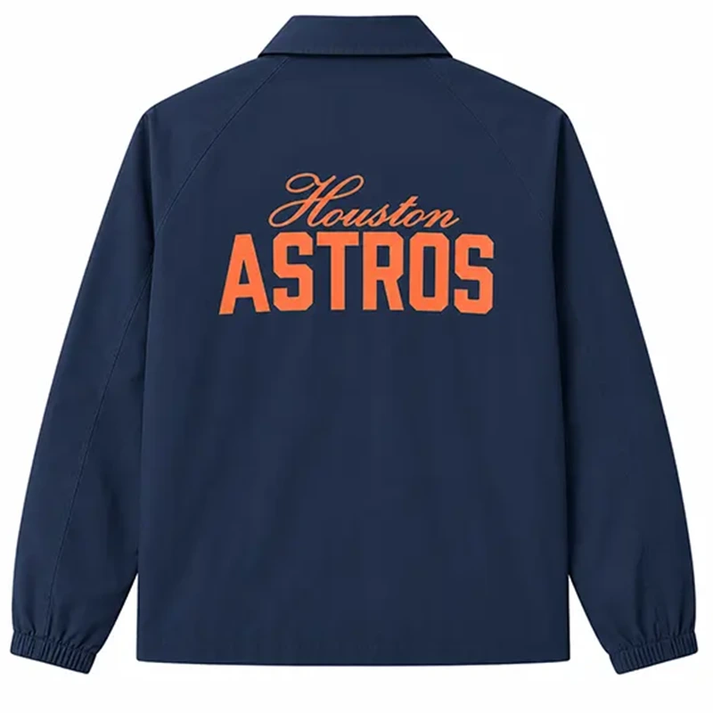 Houston Astros True Navy Coaches Jacket - Image 2