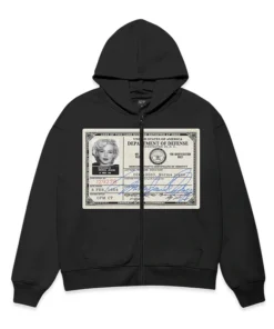 Icy Marilyn Monroe Graphic Full Zip Hoodie