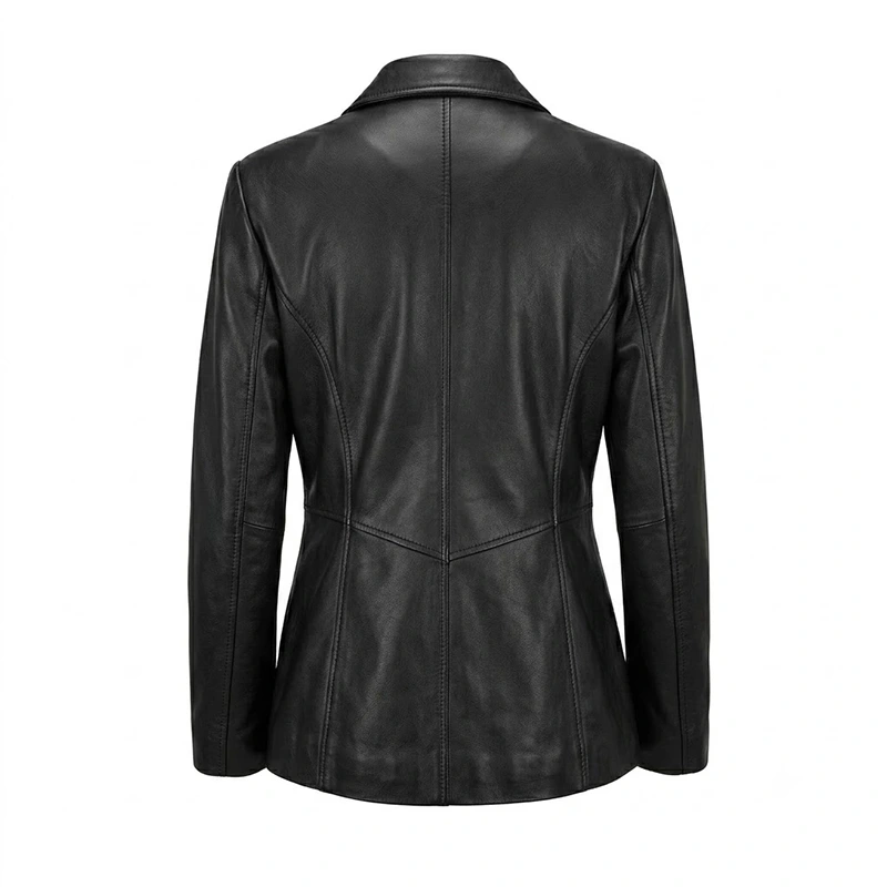 Jacqueline Ferrar Black Leather Jacket - Image 2