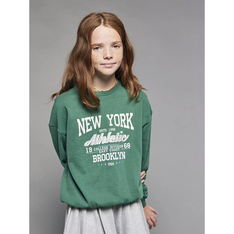 Jade New York Sweatshirt with Round Neckline and Color Blocking - Image 4
