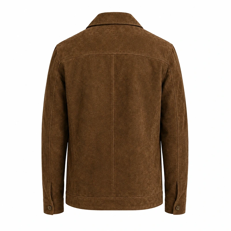 Jakob Oftebro Brown Suede Jacket - Image 2