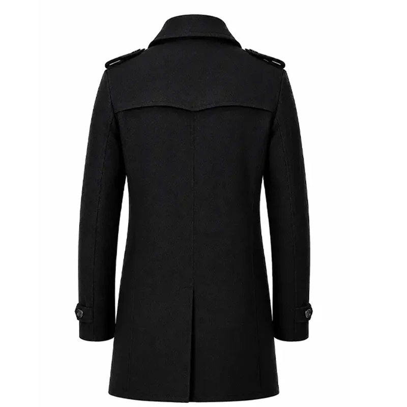 James Bond 007 First Light Black Trench Coat - Image 3