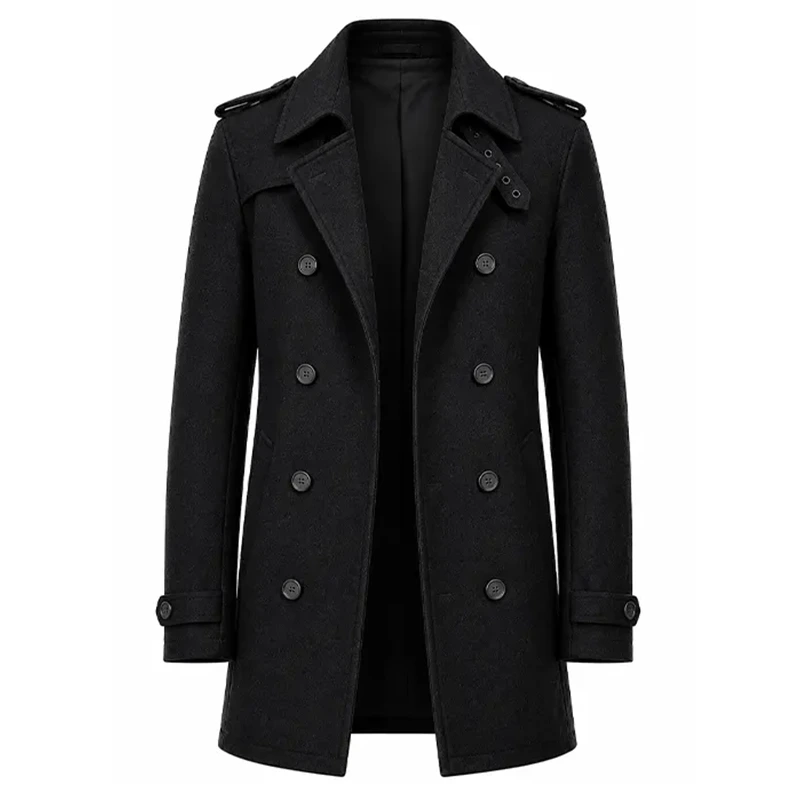 James Bond 007 First Light Black Trench Coat - Image 2