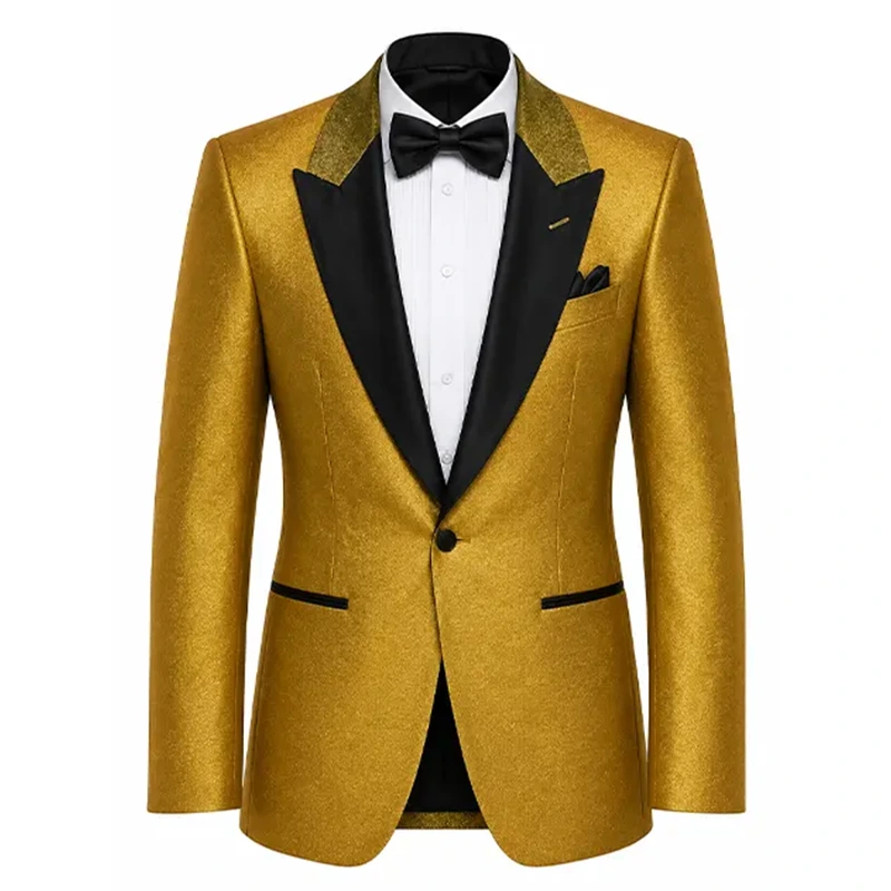 James Bond 007 First Light Gold Tuxedo Jacket - Image 2