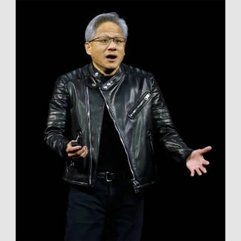 Nvidia CEO Jensen Huang Leather Jacket - Image 2