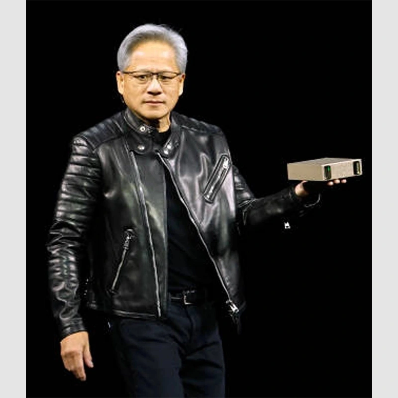 Nvidia CEO Jensen Huang Leather Jacket - Image 4