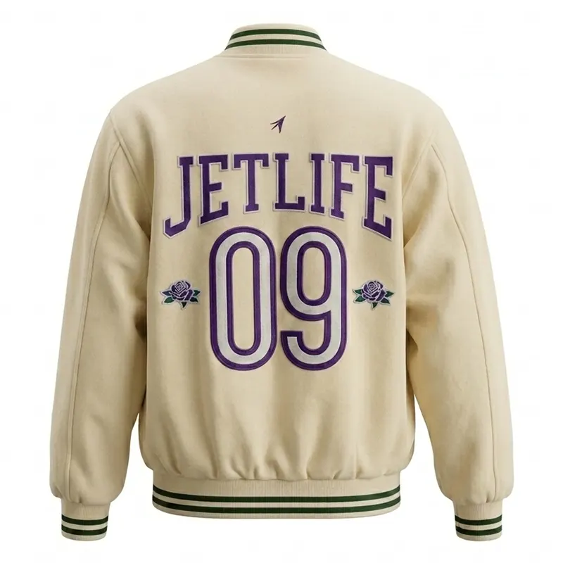 Jet Life Lifer Beige Wool Jacket - Image 2