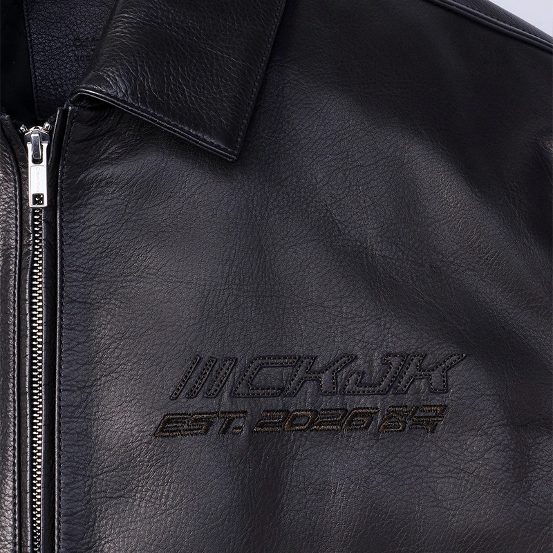 Jung Kook for Calvin Klein Leather Racer Jacket - Image 4