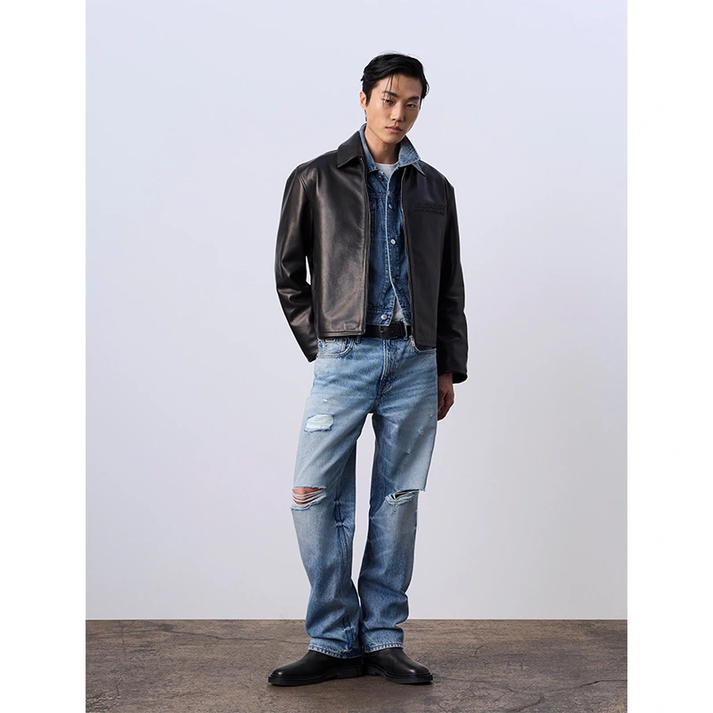Jung Kook for Calvin Klein Leather Racer Jacket - Image 8