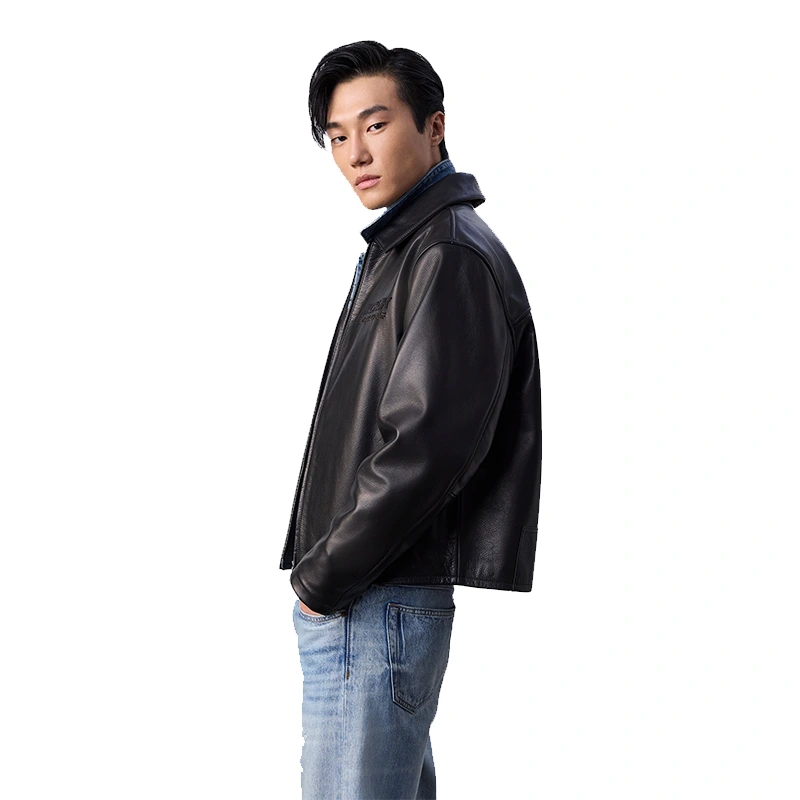 Jung Kook for Calvin Klein Leather Racer Jacket - Image 6