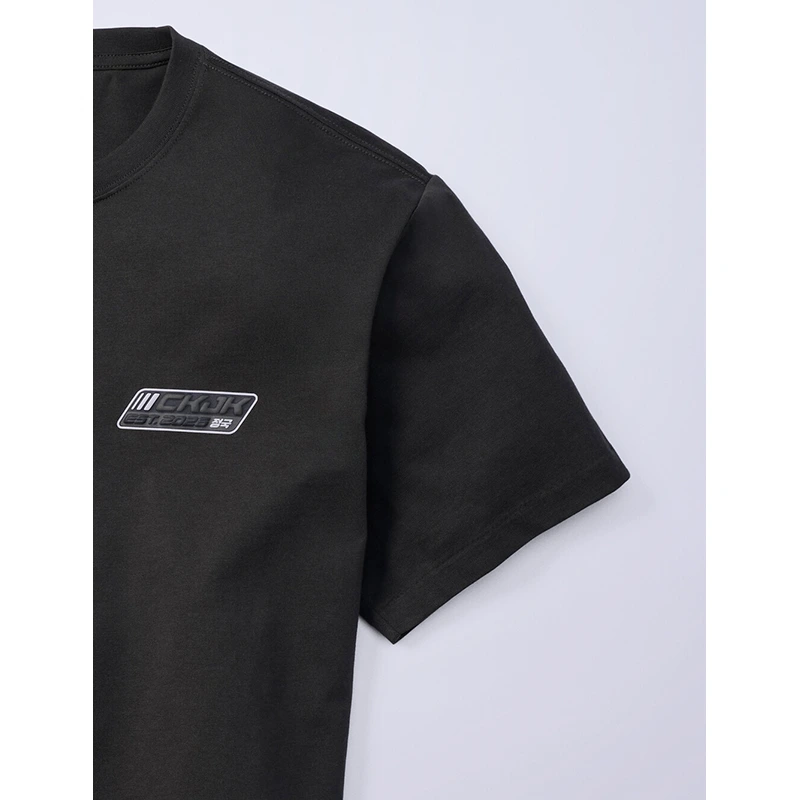 Jung Kook for Calvin Klein Logo Badge Black Relaxed T-Shirt - Image 9