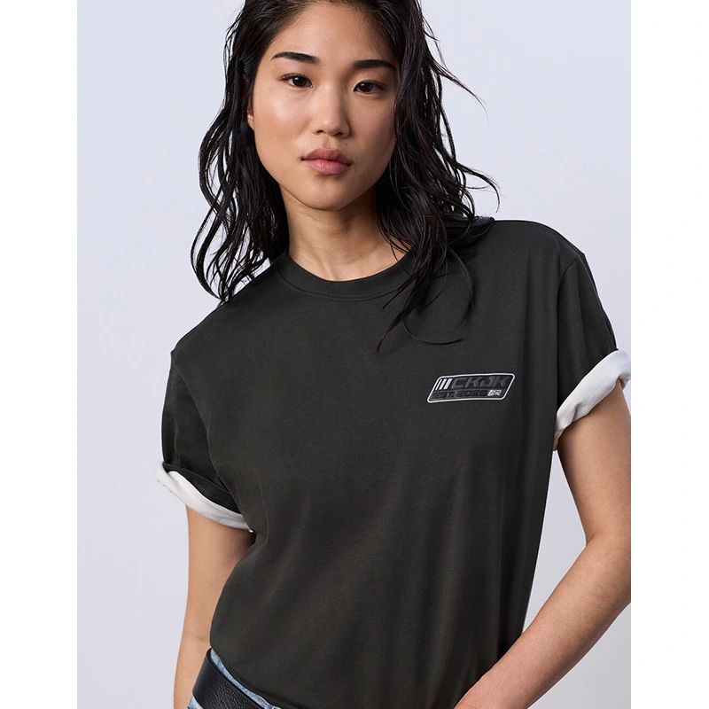 Jung Kook for Calvin Klein Logo Badge Black Relaxed T-Shirt - Image 2