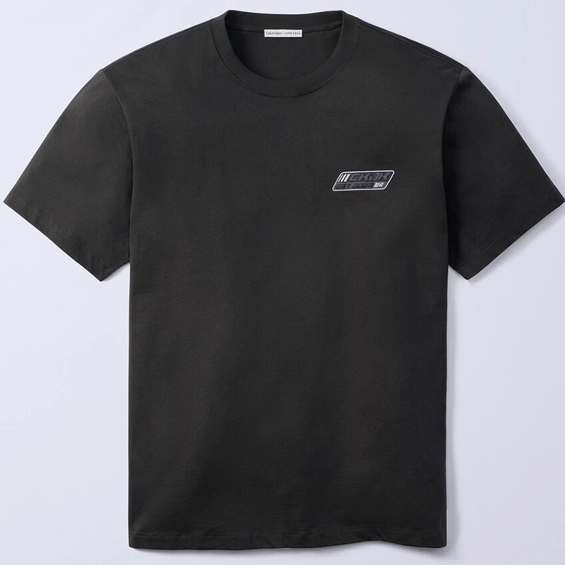 Jung Kook for Calvin Klein Logo Badge Black Relaxed T-Shirt