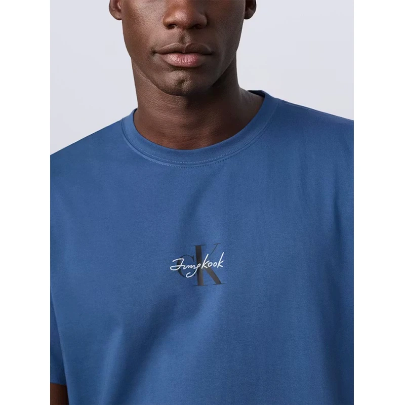 Jung Kook for Calvin Klein Monologo Dark Denim T-Shirt - Image 3