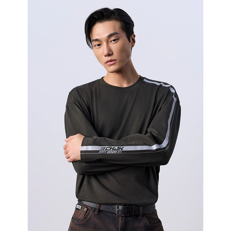 Jung Kook for Calvin Klein Racing Stripe Relaxed T-Shirt - Image 4