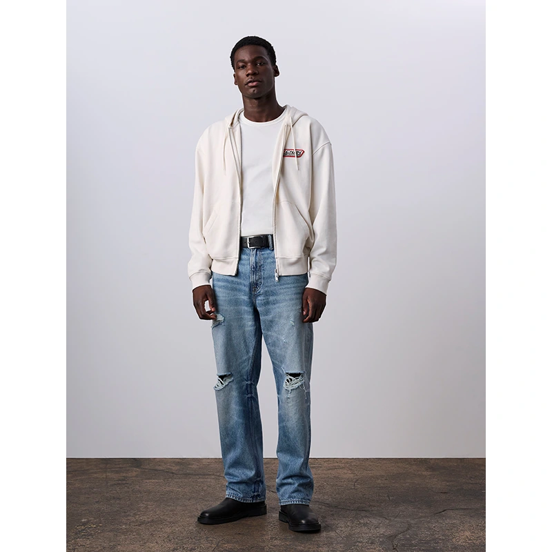 Jung Kook for Calvin Klein Terry White Relaxed Hoodie - Image 8