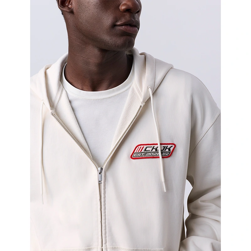 Jung Kook for Calvin Klein Terry White Relaxed Hoodie - Image 6