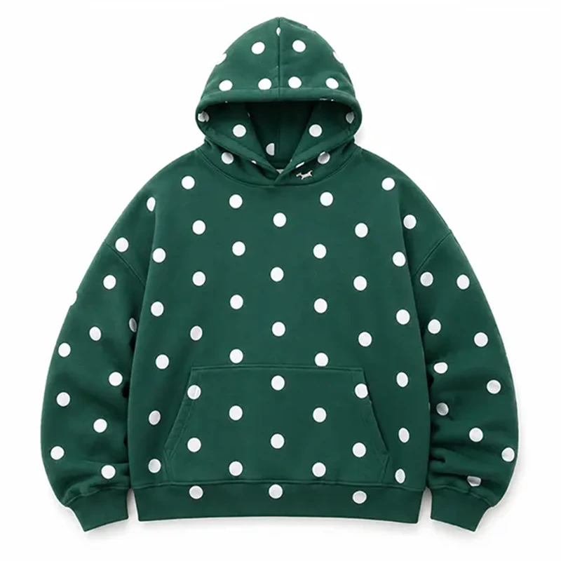 Justin Bieber Green Polka Dot Hoodie - Image 4