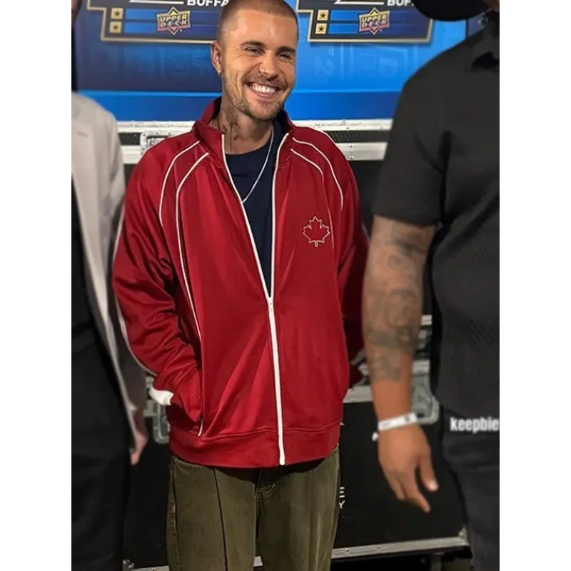 Justin Bieber Maple Leafs No Boundaries Track Jacket - Image 2