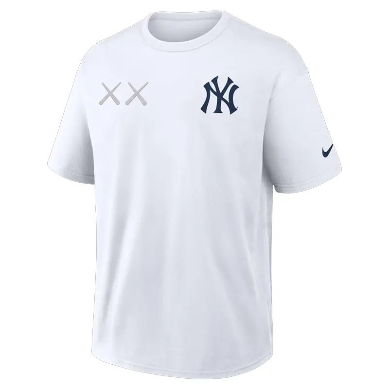 KAWS Nike MLB Fanatics Fest Elevated Max 90 New York Yankees White Tee