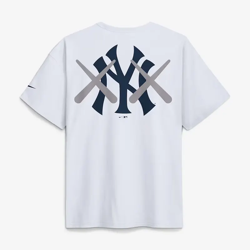 KAWS Nike MLB Fanatics Fest Elevated Max 90 New York Yankees White Tee - Image 5