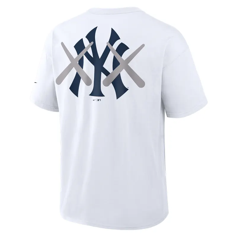 KAWS Nike MLB Fanatics Fest Elevated Max 90 New York Yankees White Tee - Image 2