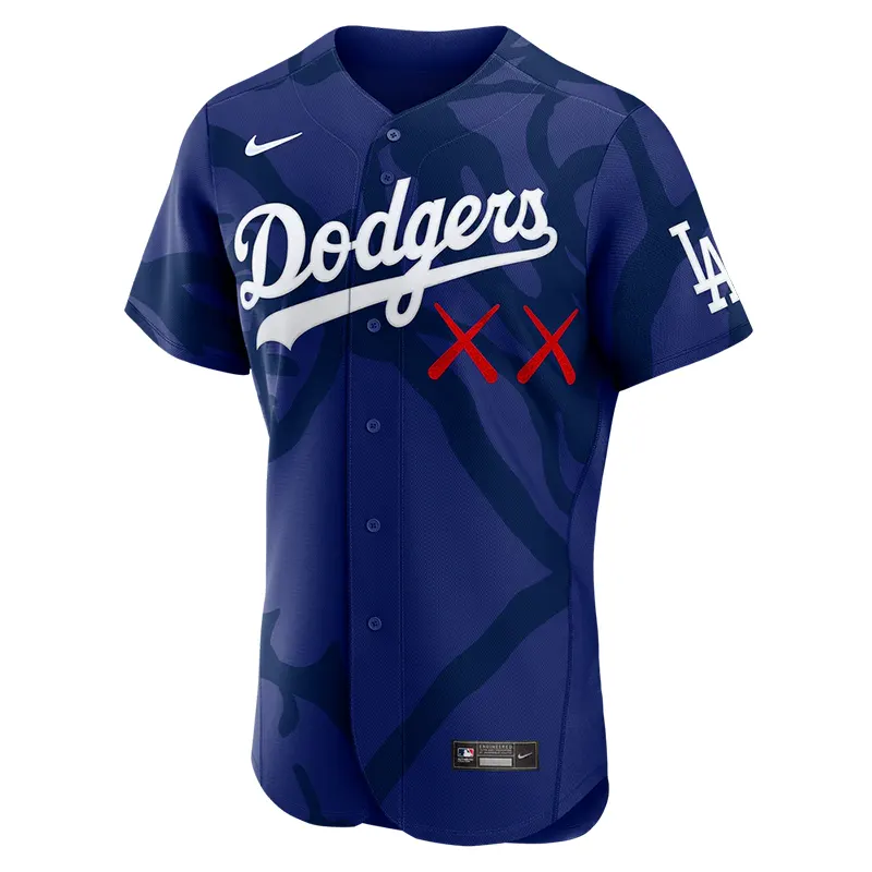 KAWS Nike MLB Authentic Los Angeles Dodgers Jersey - Image 2