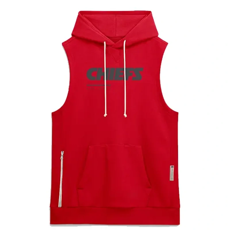 Kansas City Chiefs Sideline Sleeveless Hoodie